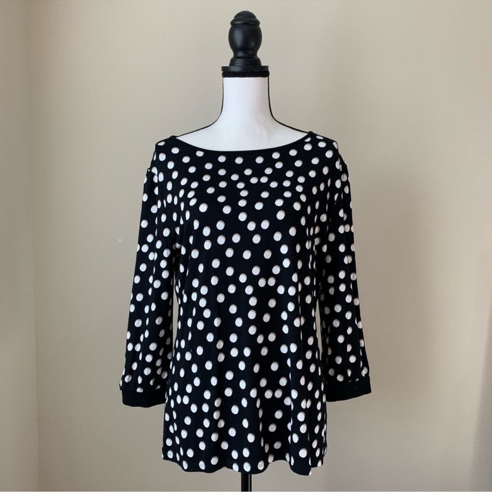 The Limited “Gumball Shadow” Polka Dot Blouse, Size Large